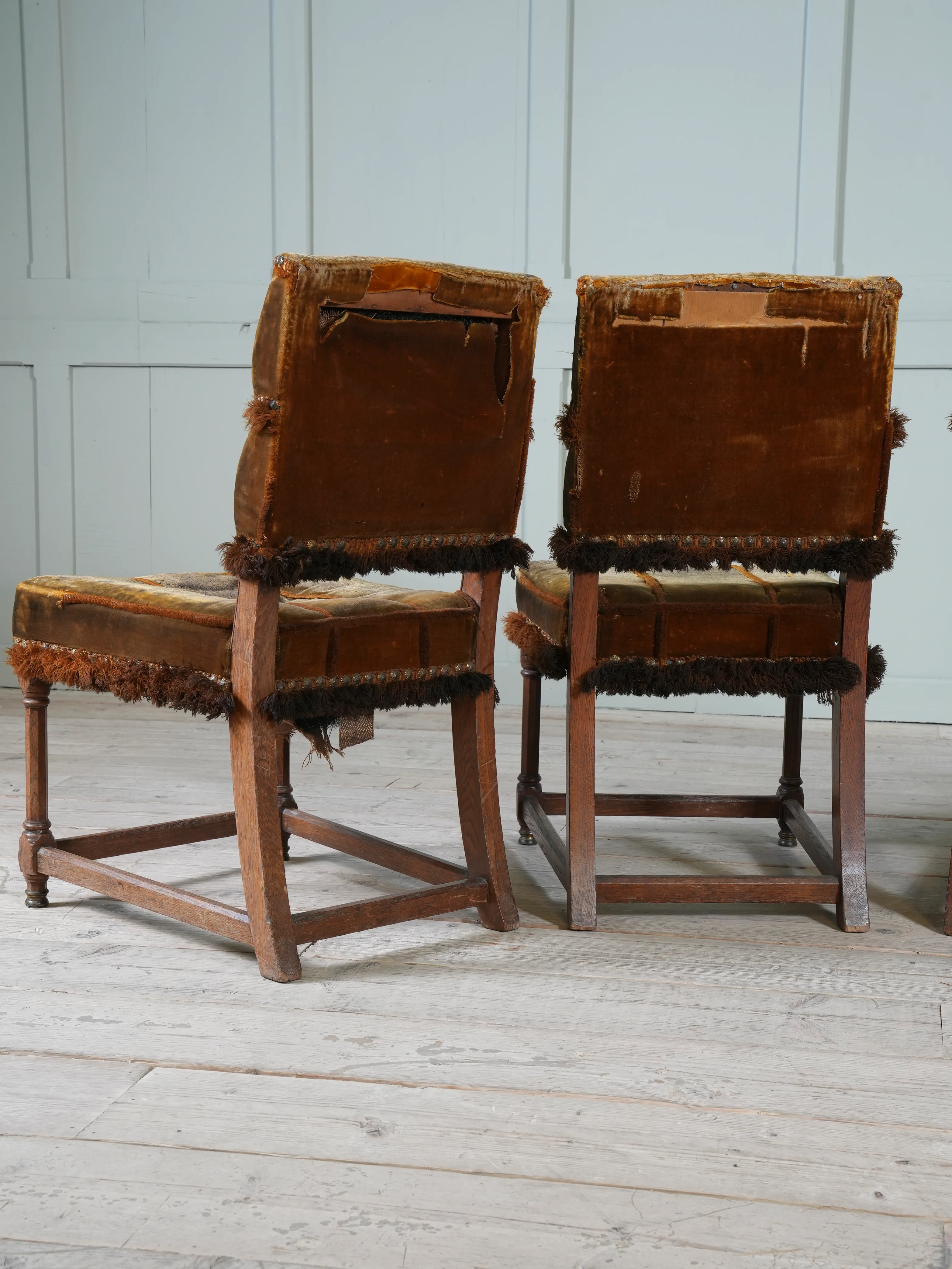 A Set of Four Oak Renaissance Revival Side Chairs - Image 11