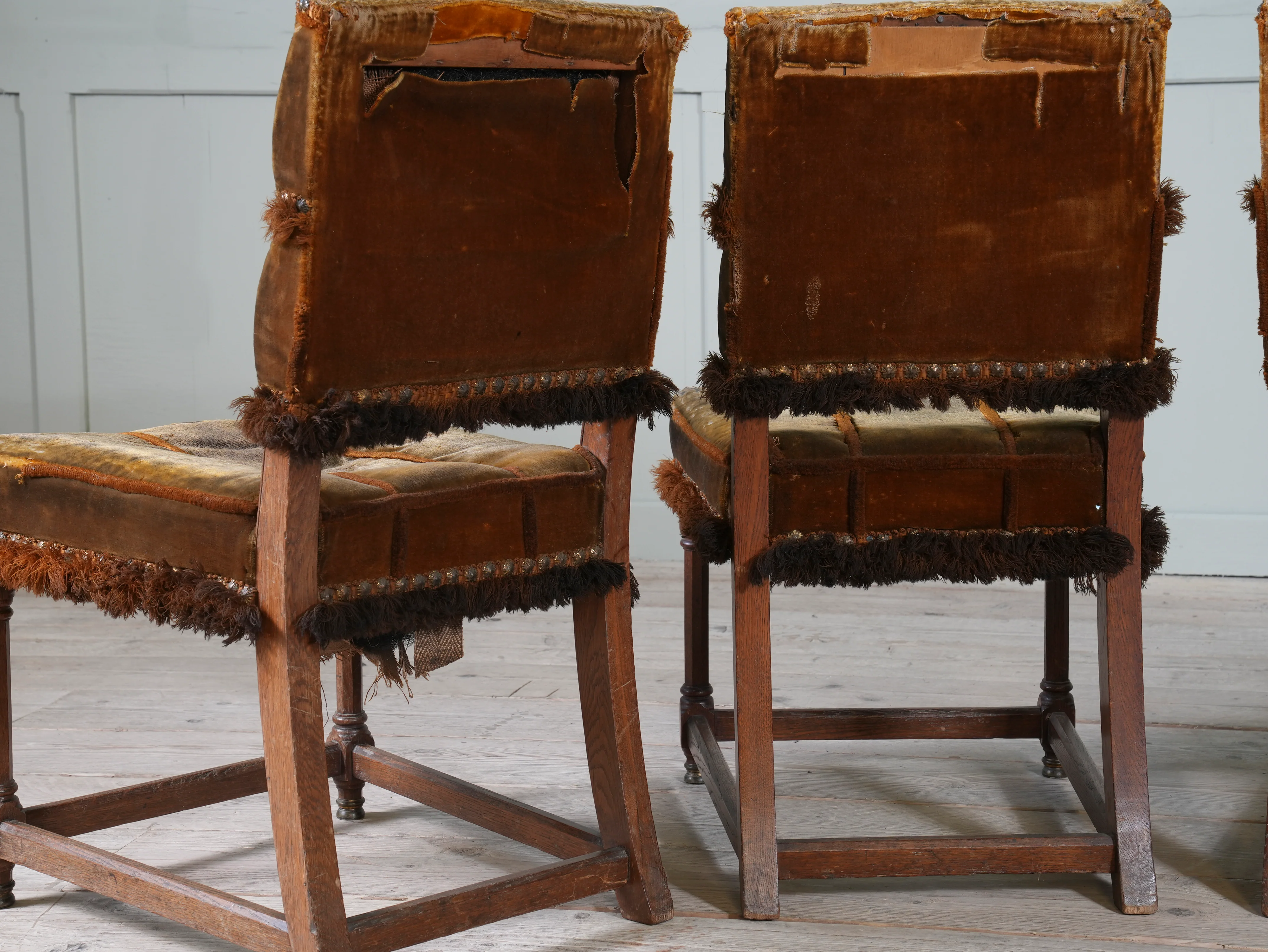 A Set of Four Oak Renaissance Revival Side Chairs - Image 15