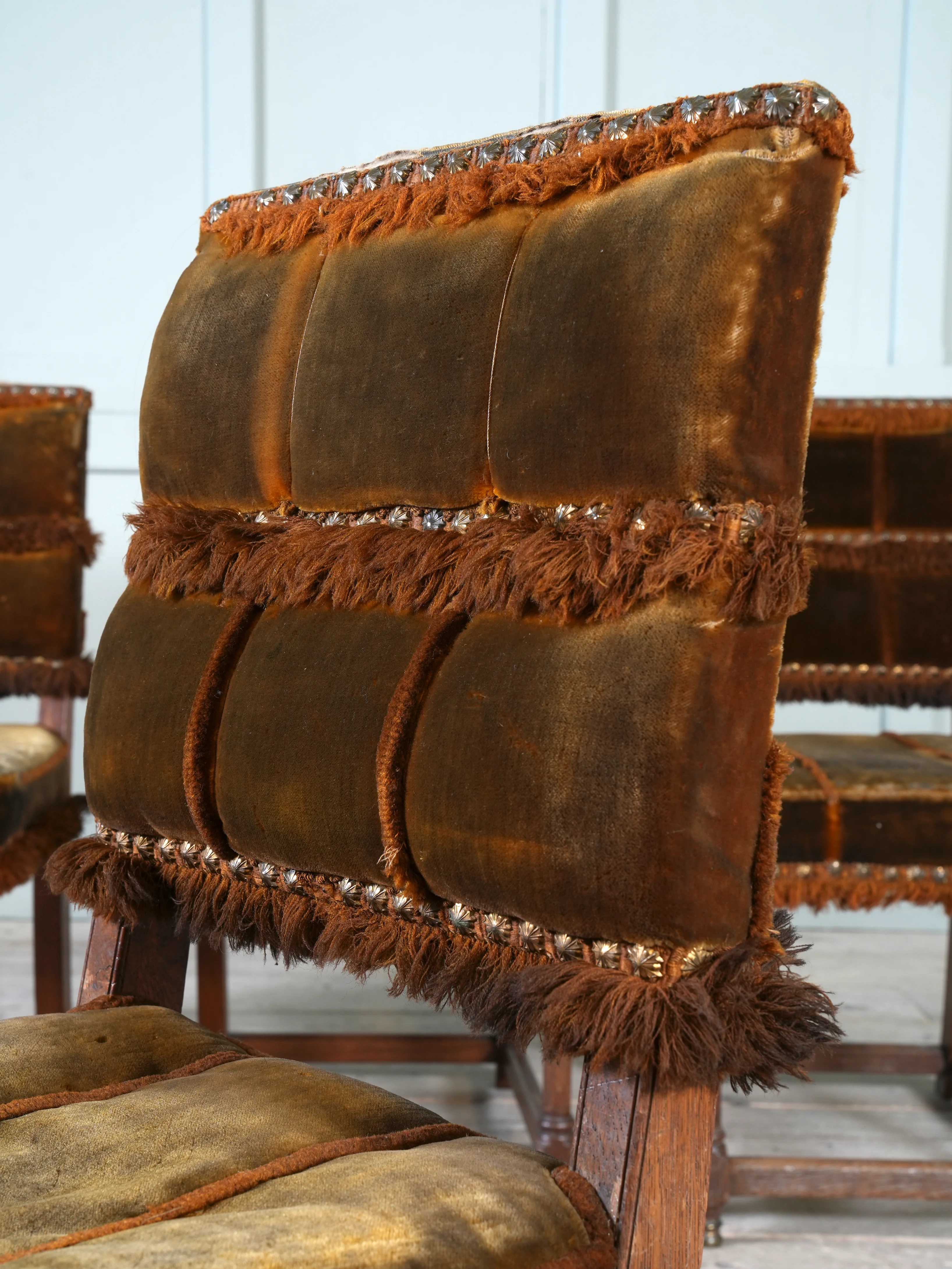 A Set of Four Oak Renaissance Revival Side Chairs - Image 8