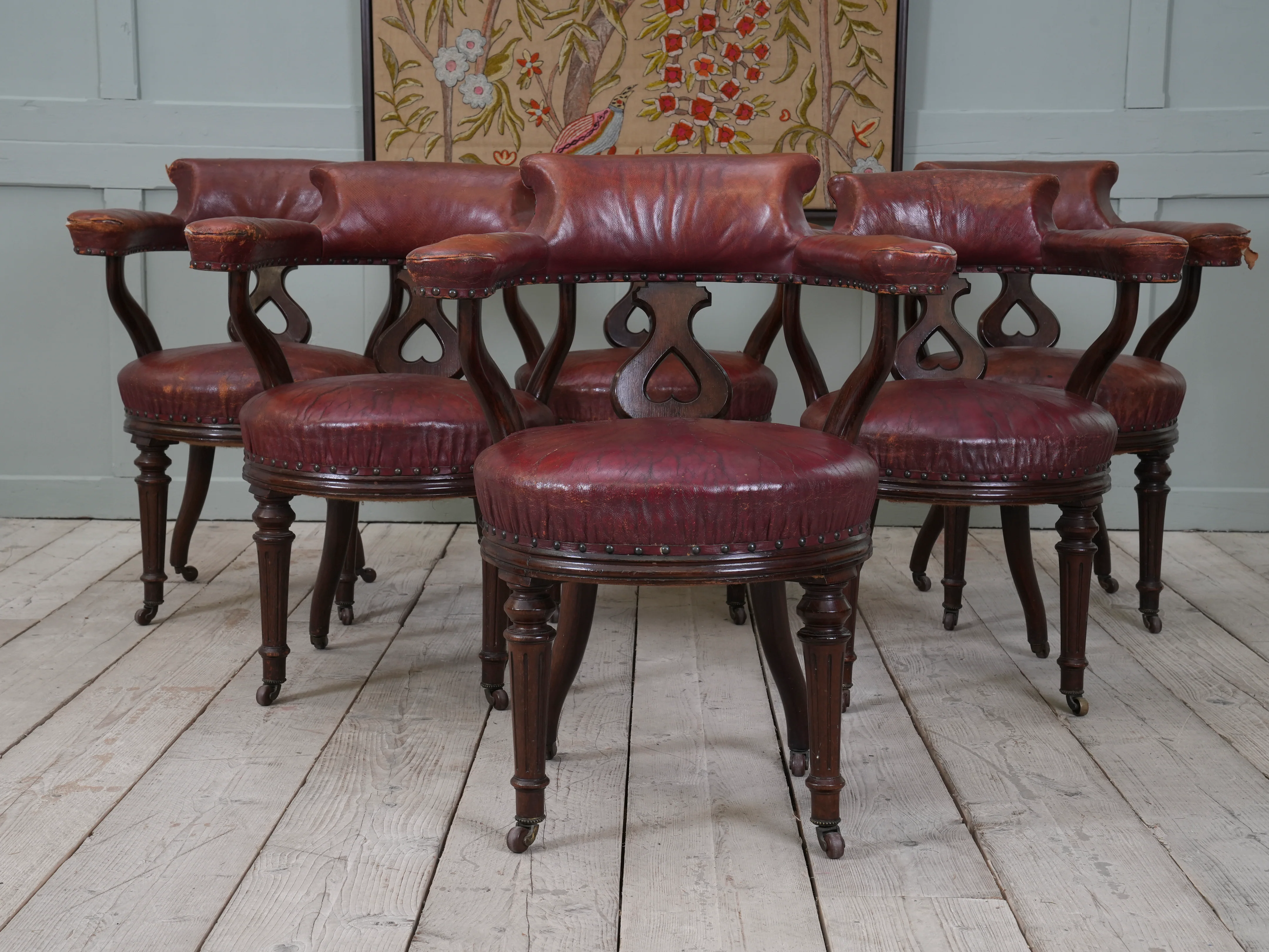 A Set of Six 19th Century Gillows Library Chairs - Image 13