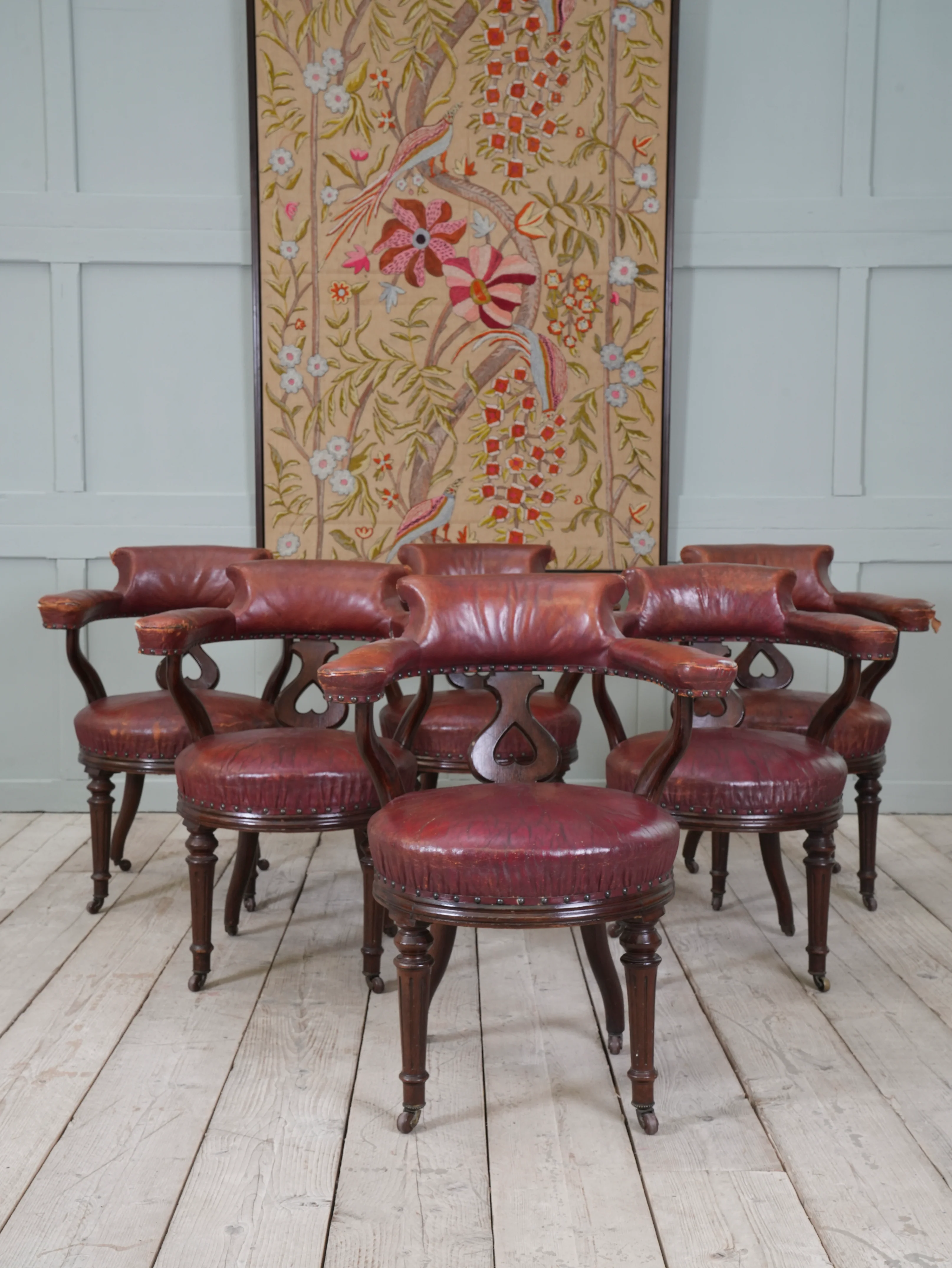 A Set of Six 19th Century Gillows Library Chairs - Image 4