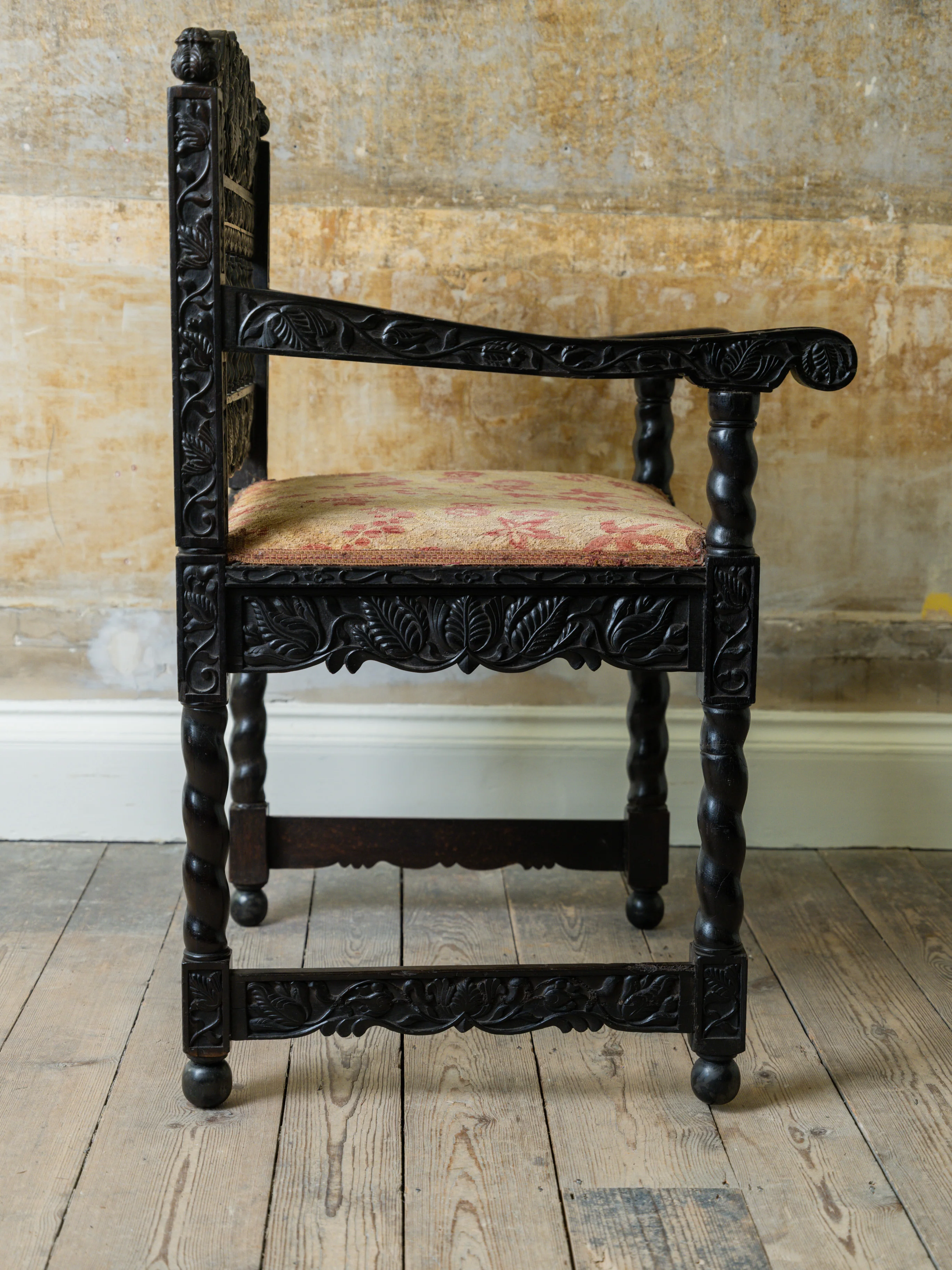 A 17th Century Dutch Colonial Ebony Armchair - Image 10