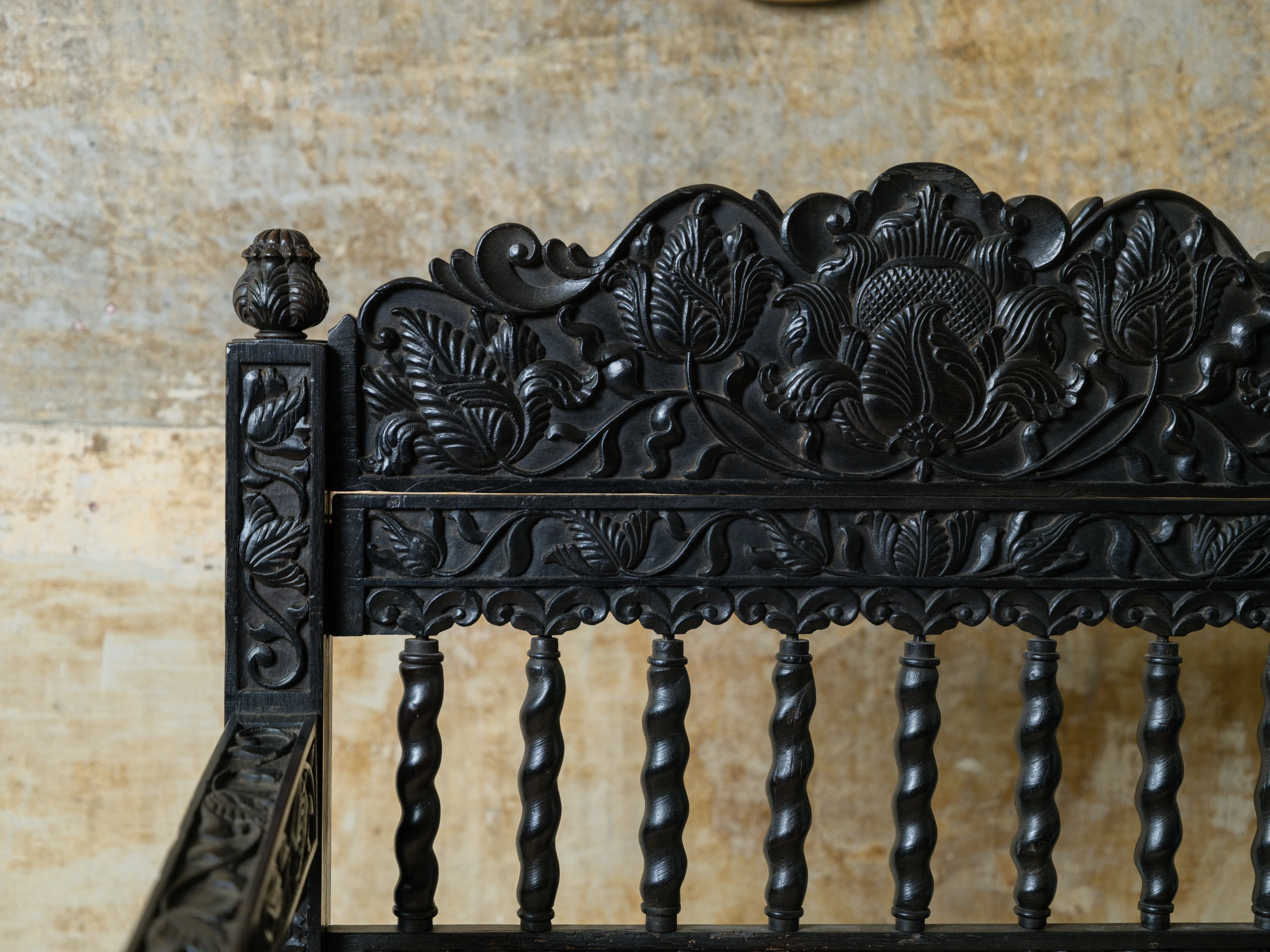 A 17th Century Dutch Colonial Ebony Armchair - Image 4