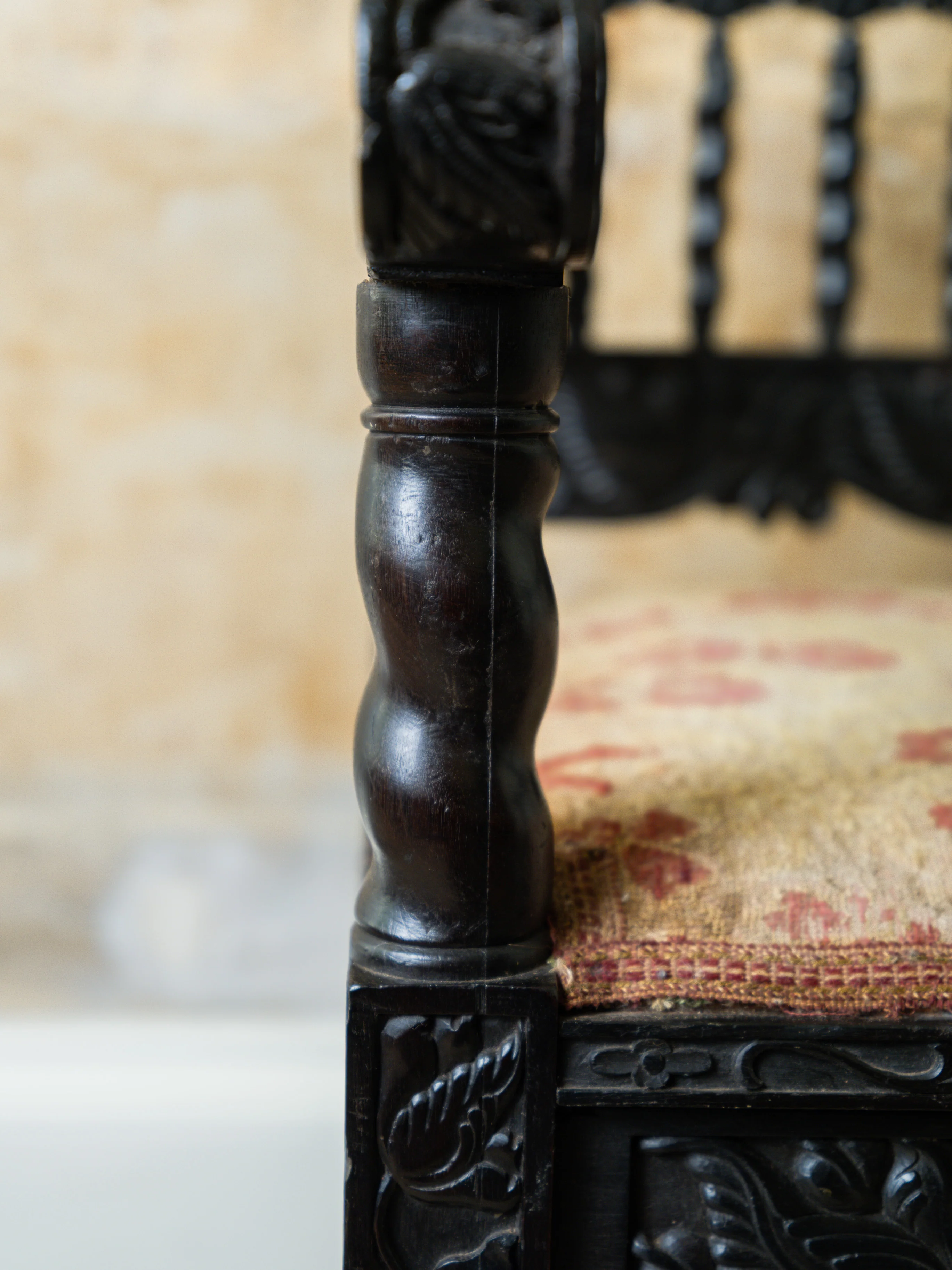 A 17th Century Dutch Colonial Ebony Armchair - Image 6