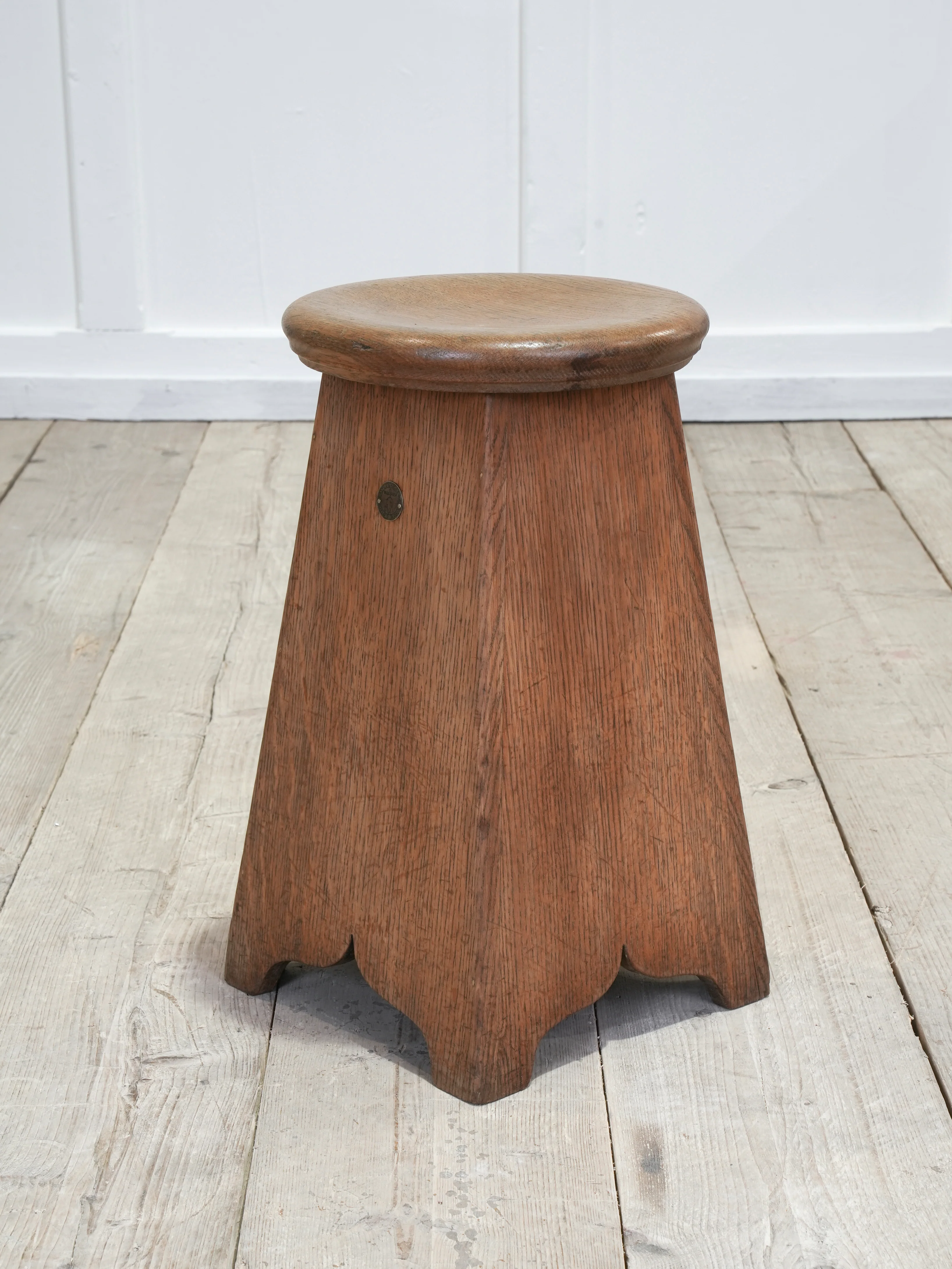 An Oak Splayed Leg Stool - Image 10