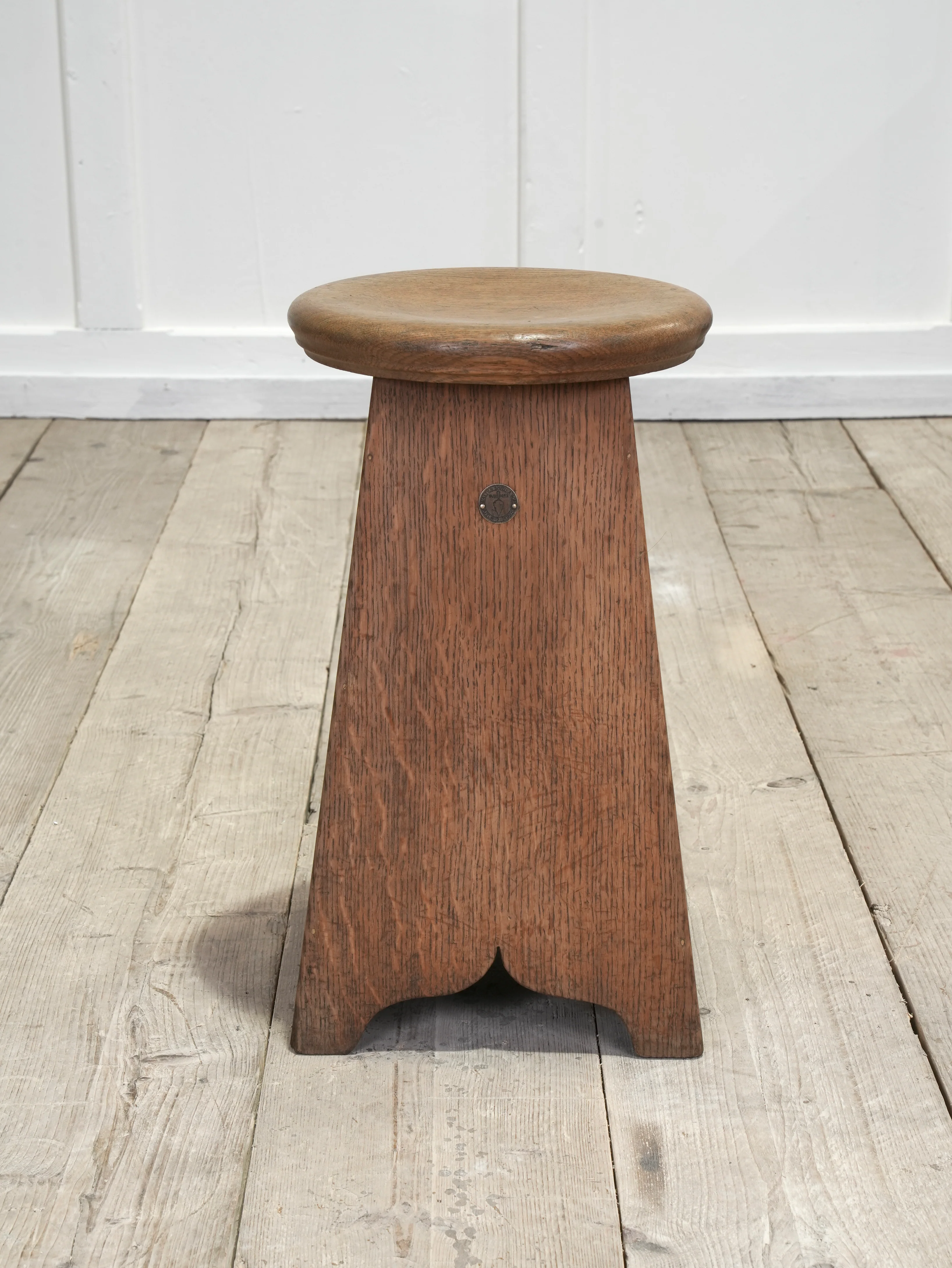 An Oak Splayed Leg Stool - Image 7