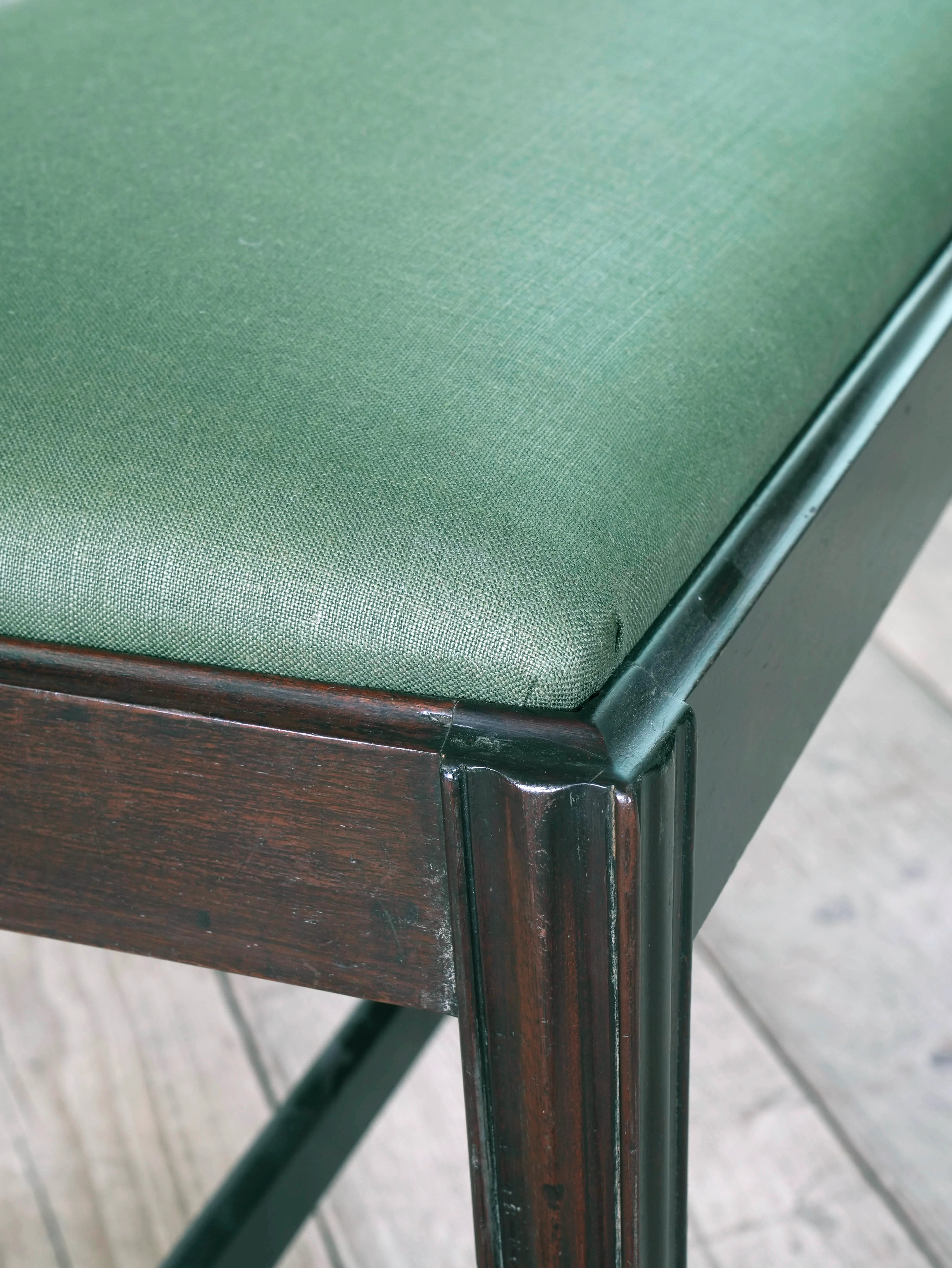 Two George III Upholstered Mahogany Stools - Image 10