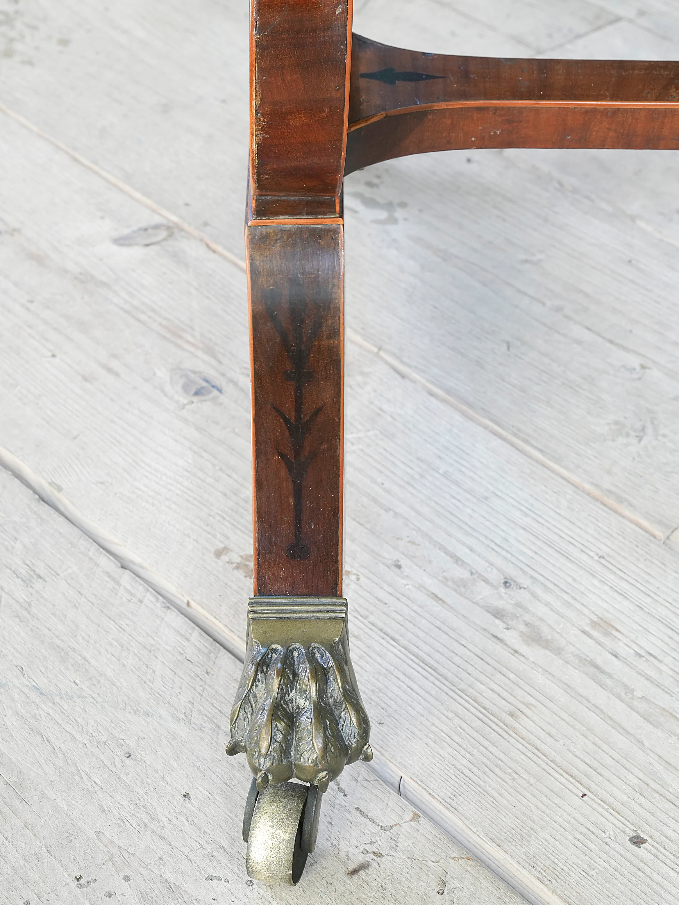 A Regency Lyre Support Sofa Table - Image 11