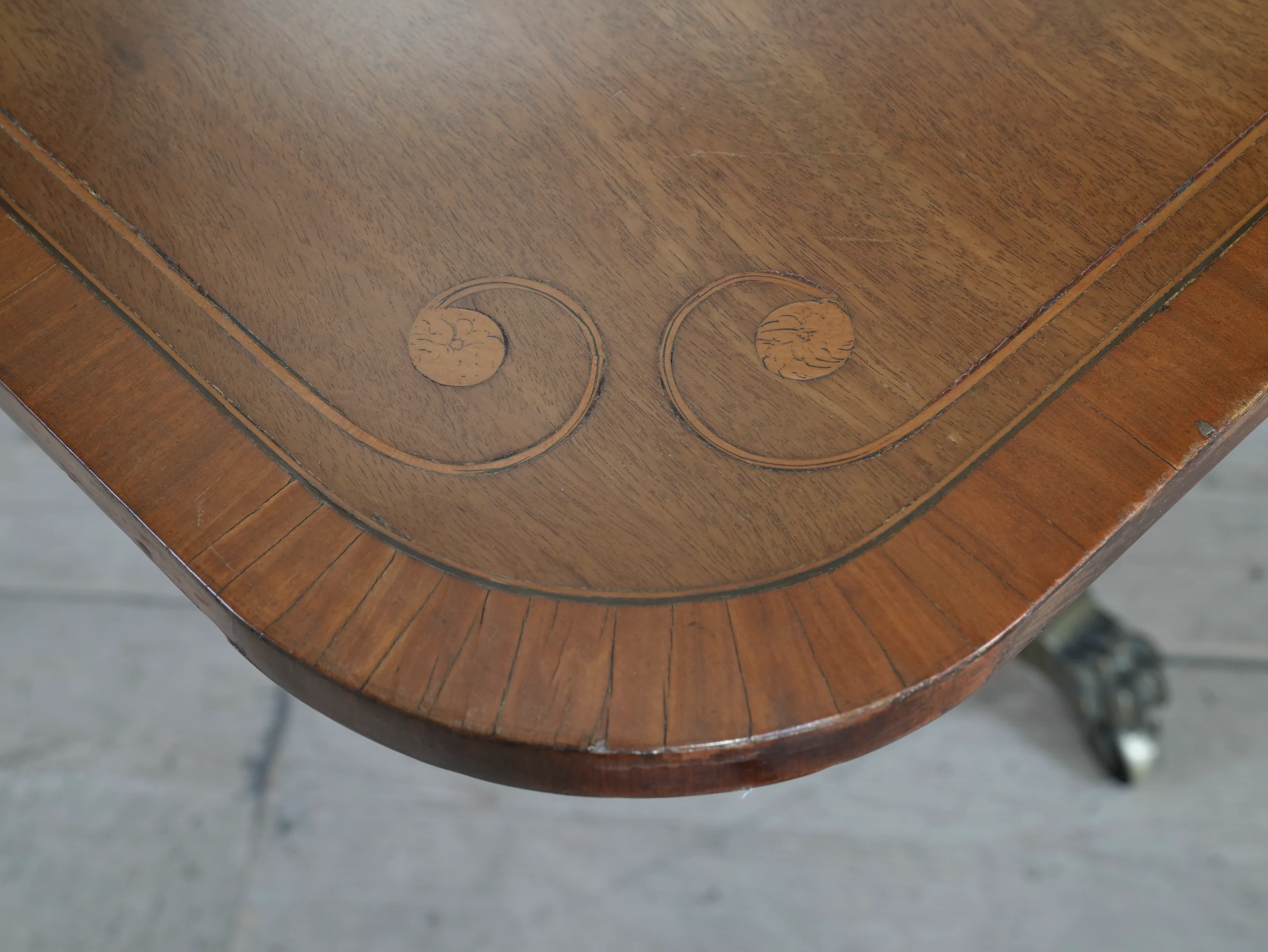 A Regency Lyre Support Sofa Table - Image 14