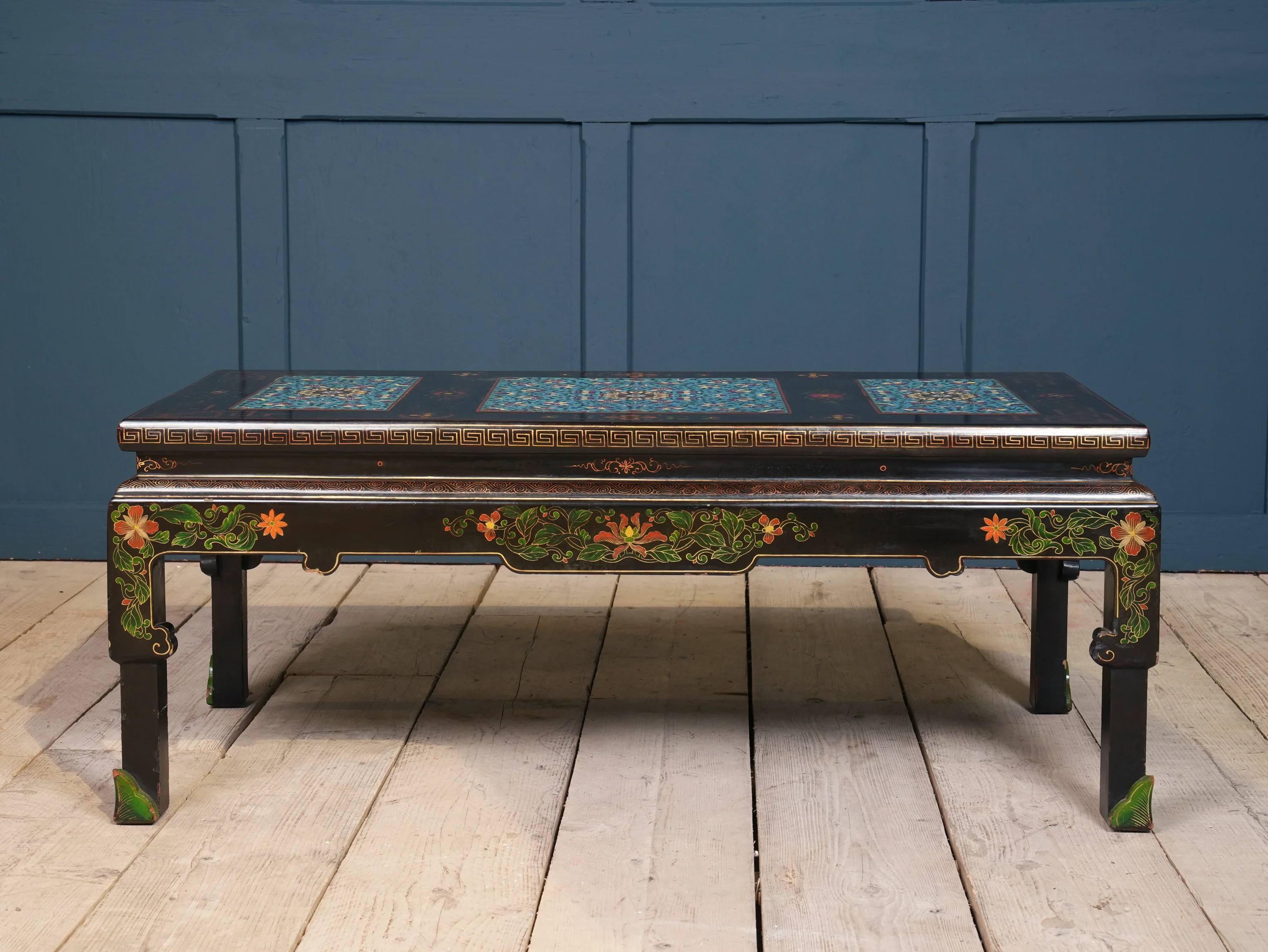 An Ebonised Coffee Table with Inset Cloisonne Panel - Image 5