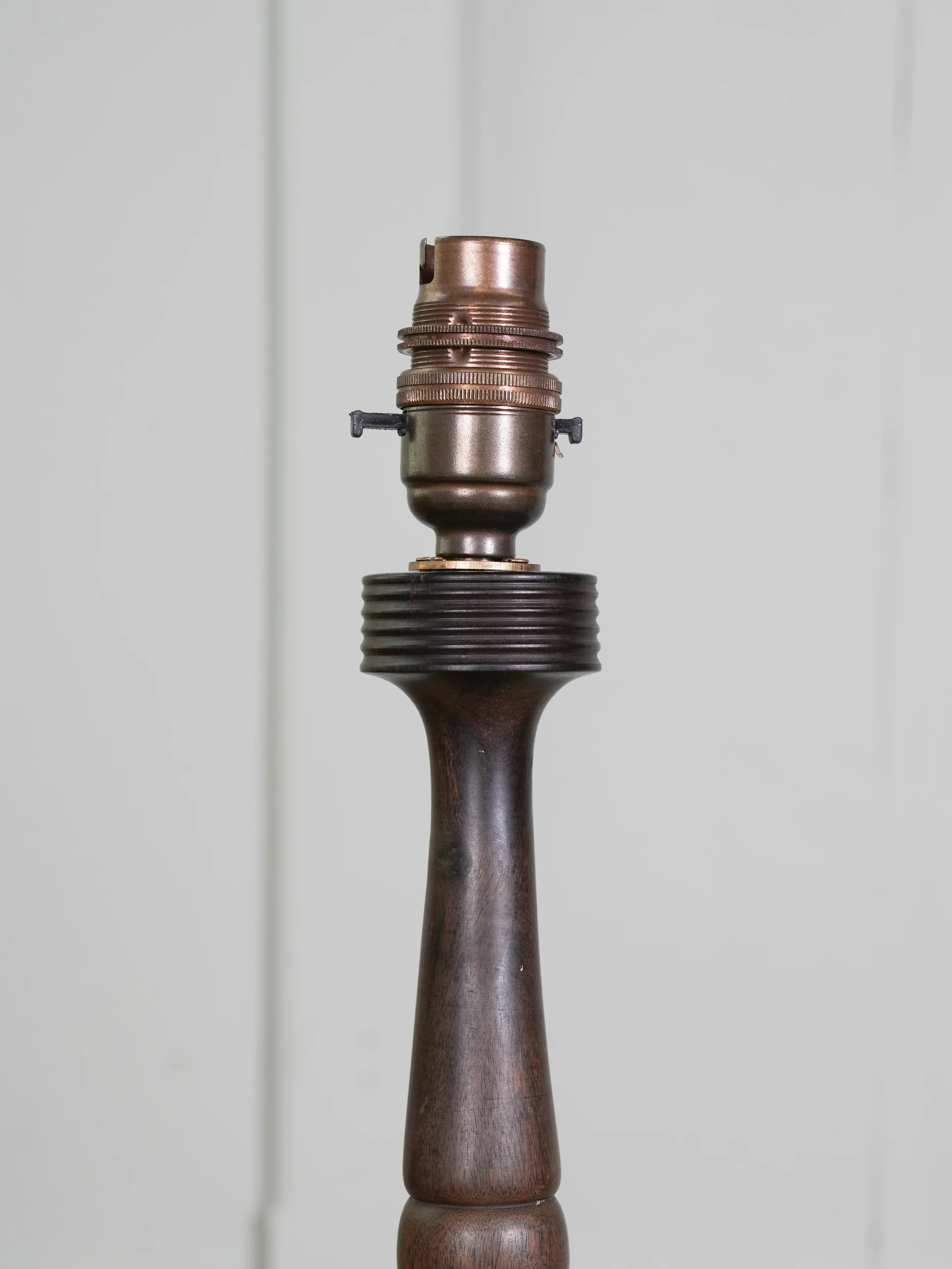 A Turned Tropical Hardwood Table Lamp - Image 6
