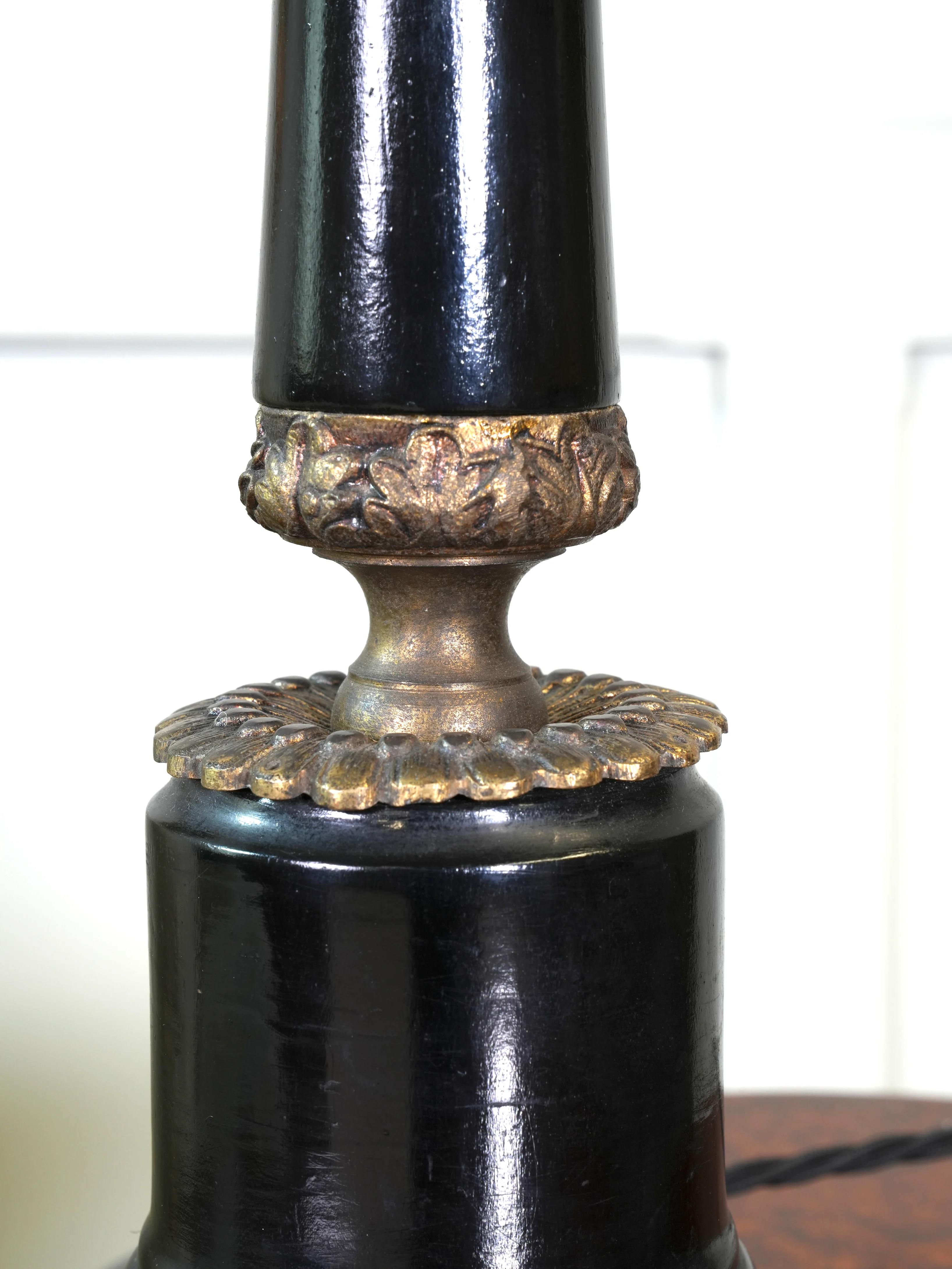 An Ebonised Timber Table Lamp - Image 6