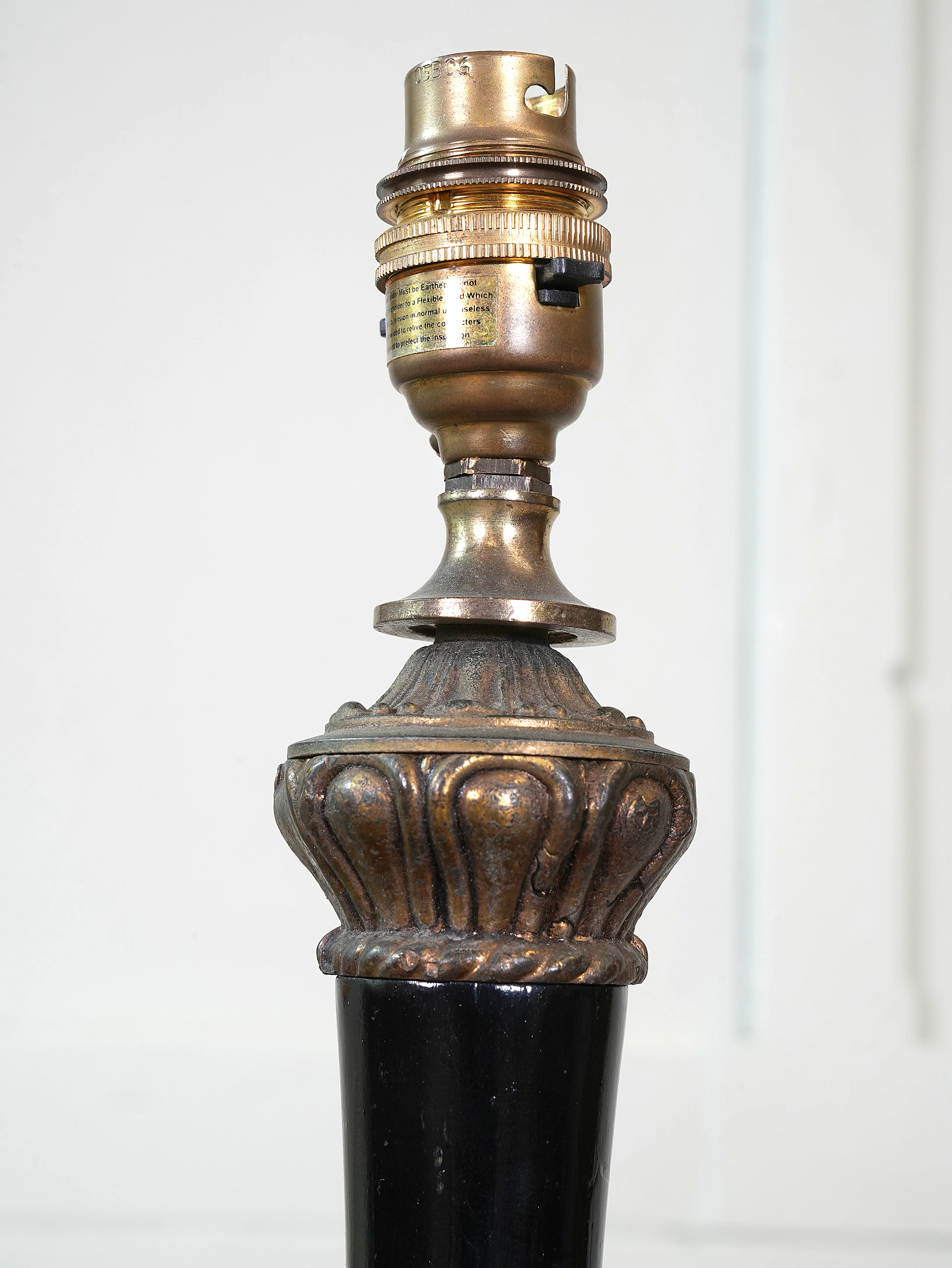 An Ebonised Timber Table Lamp - Image 8