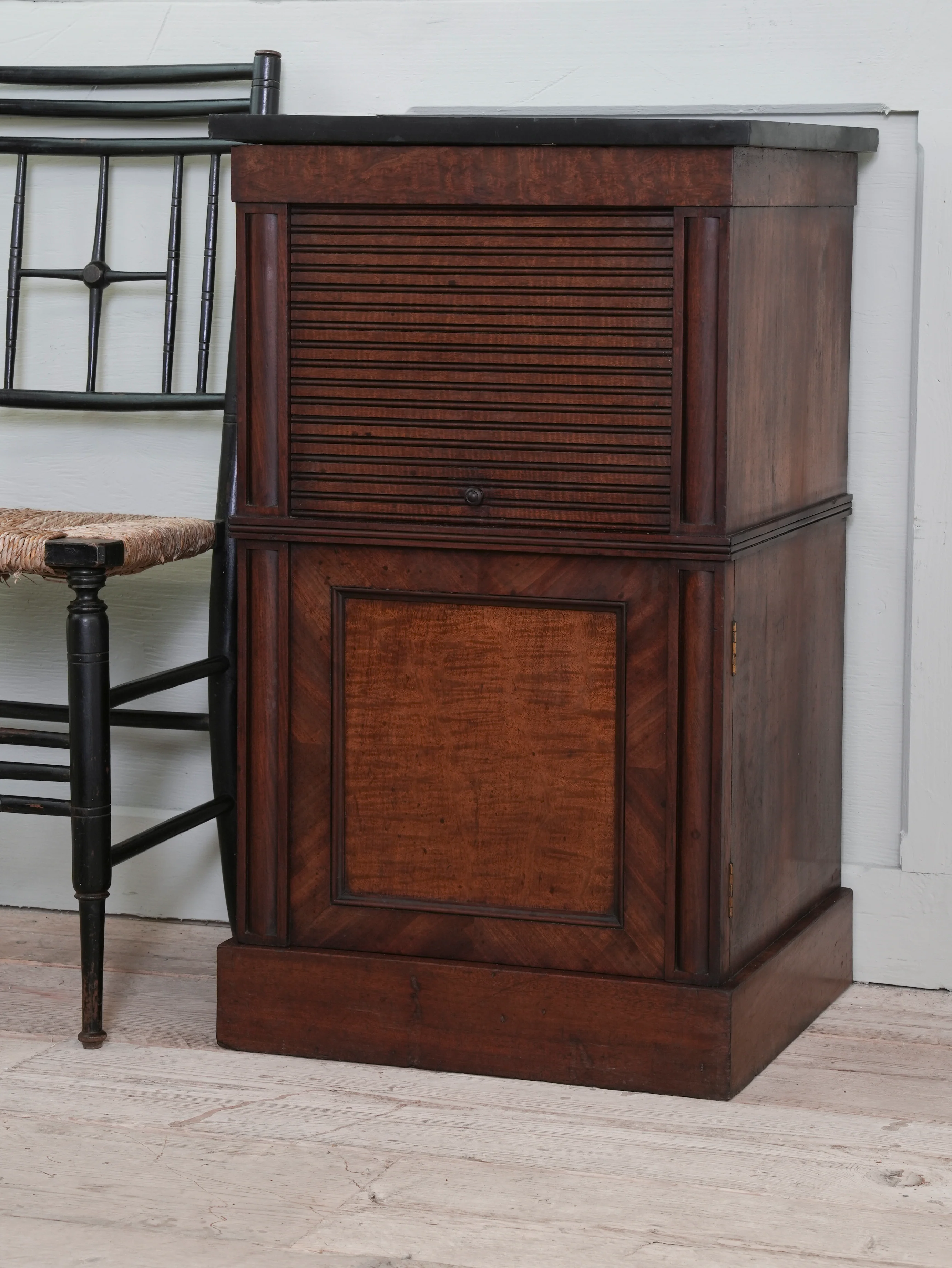 A Regency Mahogany Tambour Fronted Cabinet - Image 9