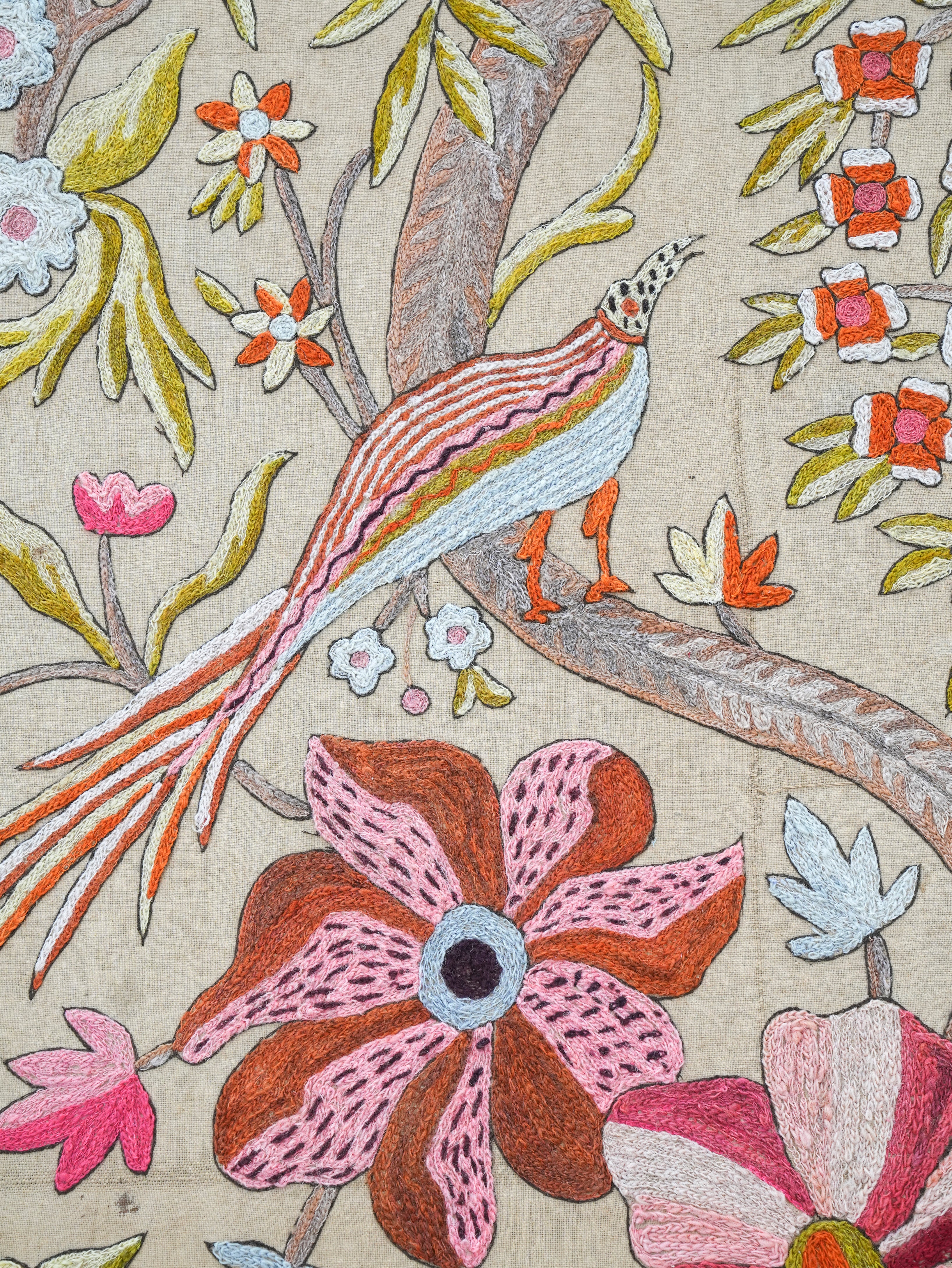 A Framed Indian Crewel Work Tapestry - Image 6