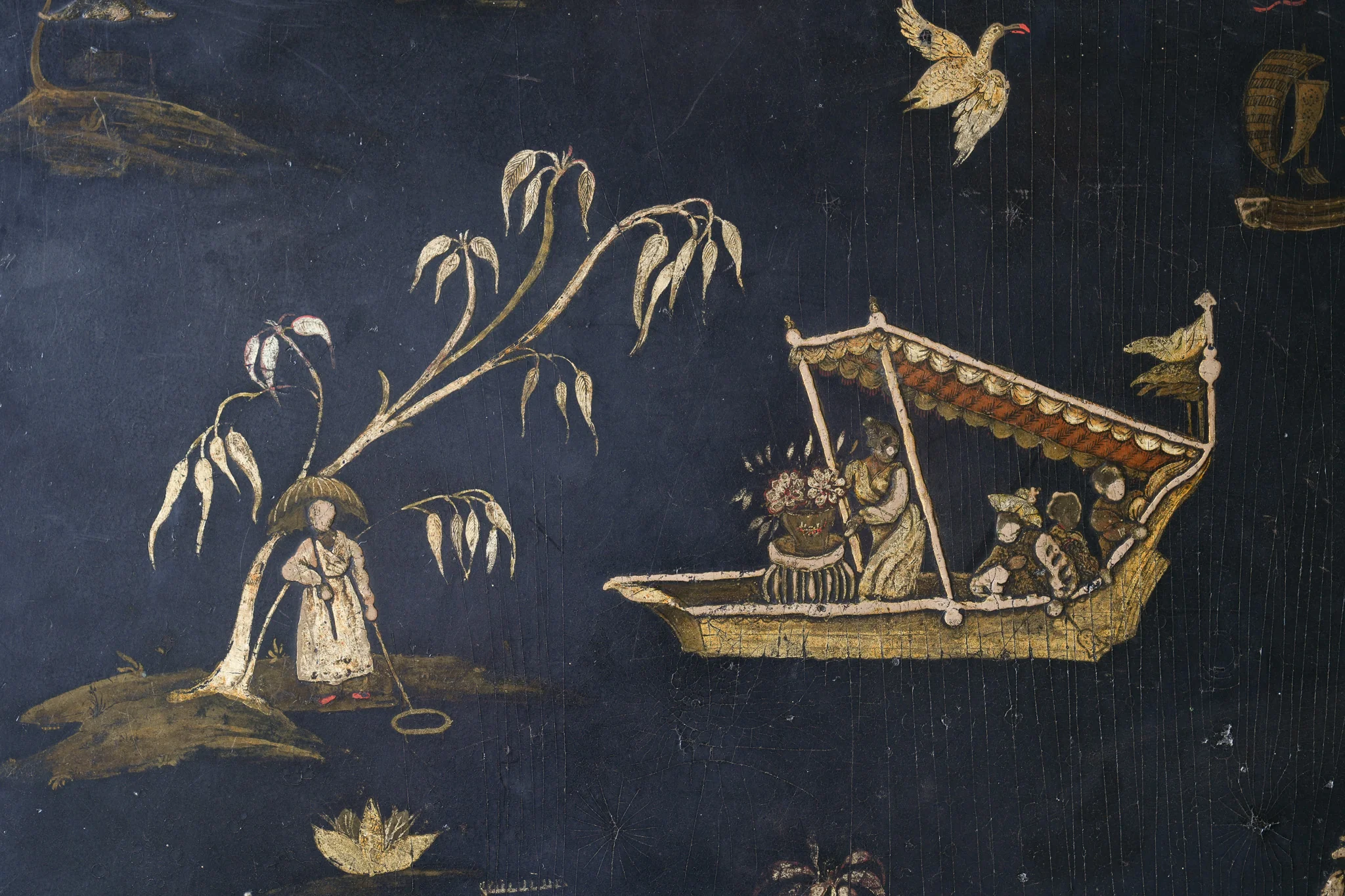A George III Tilt Top Chinoiserie Table - Image 5