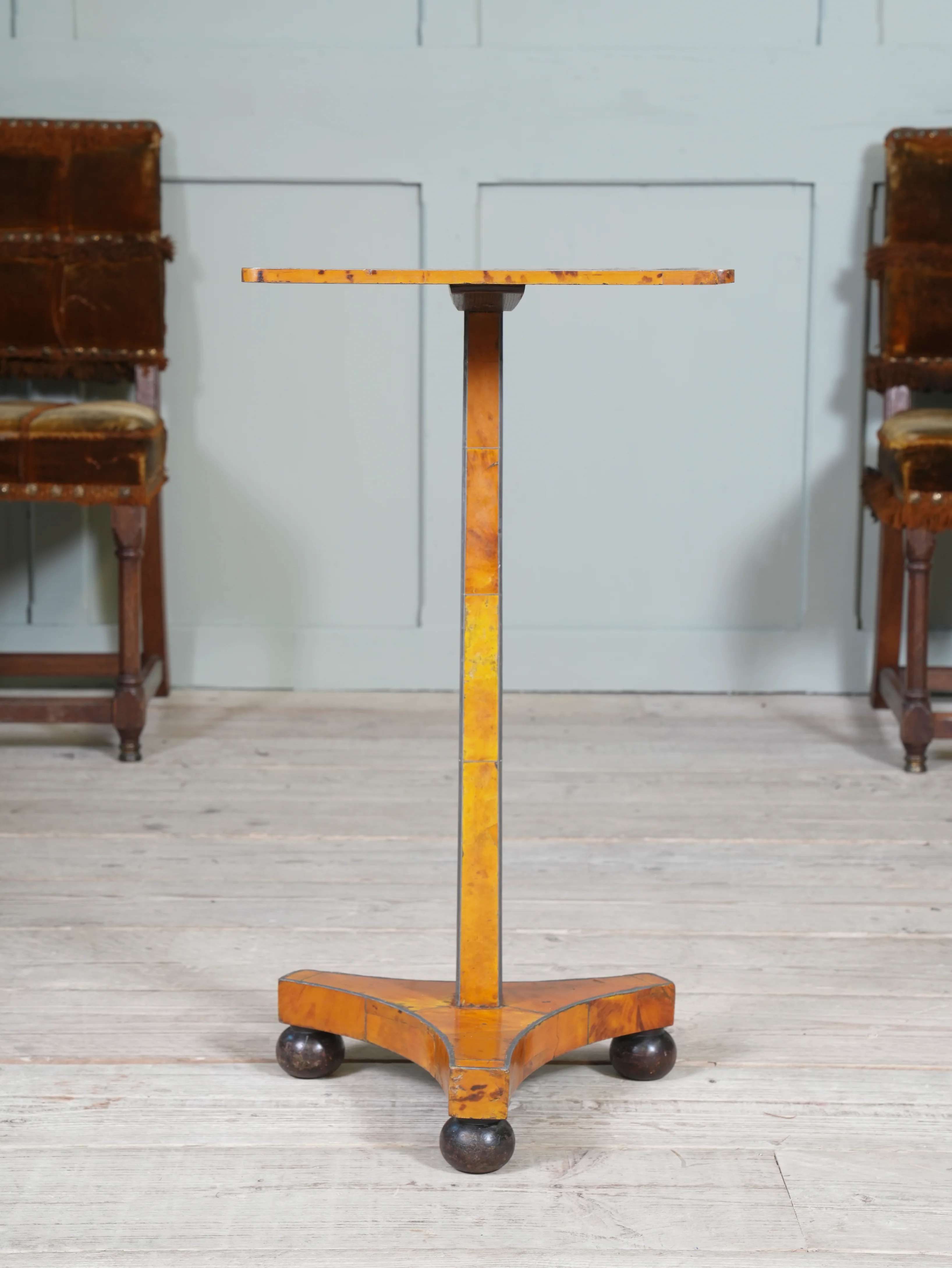 A Regency Tortoiseshell & Pewter Occasional Table