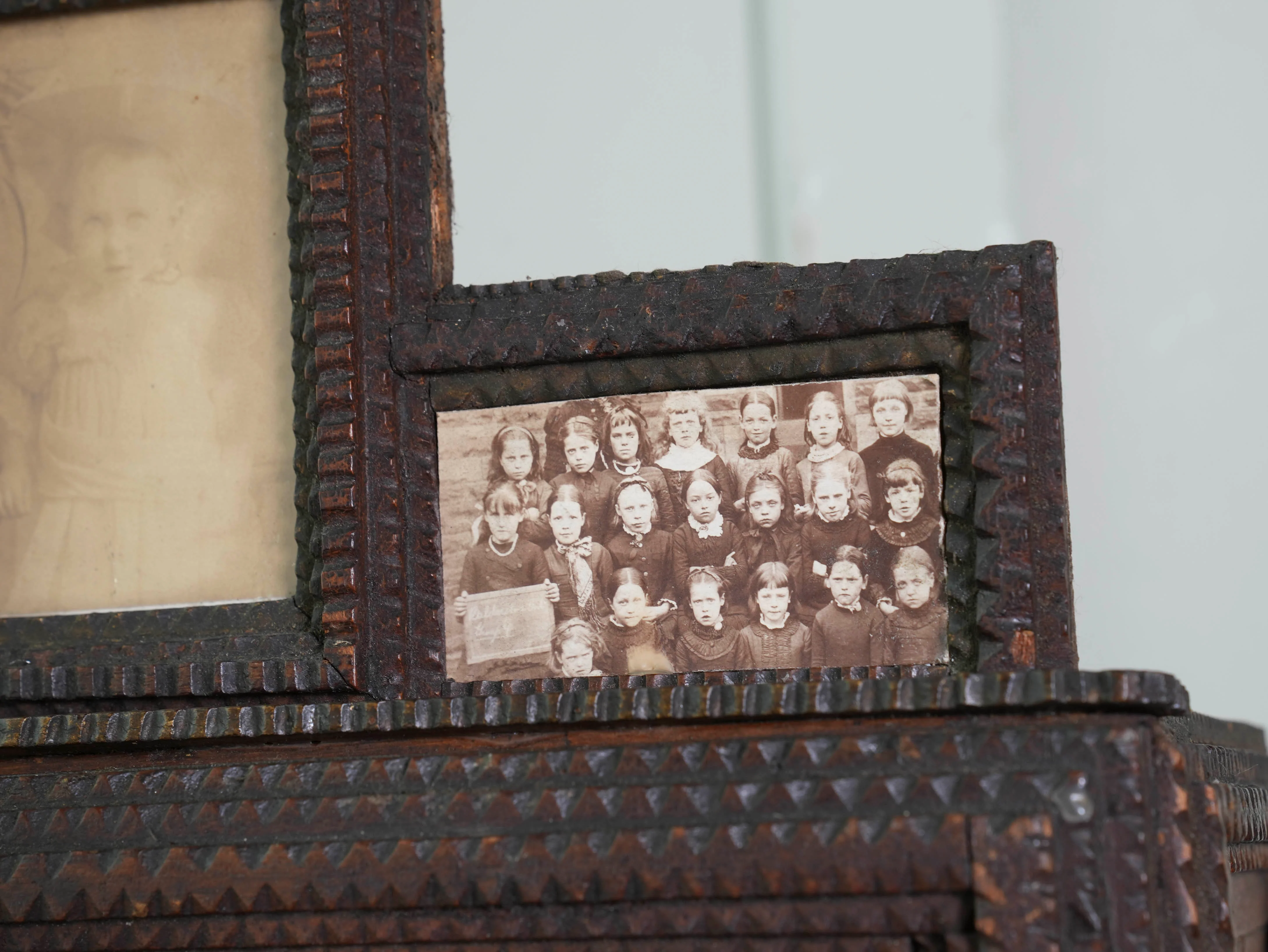 A Glazed Tramp Art Cabinet - Image 10
