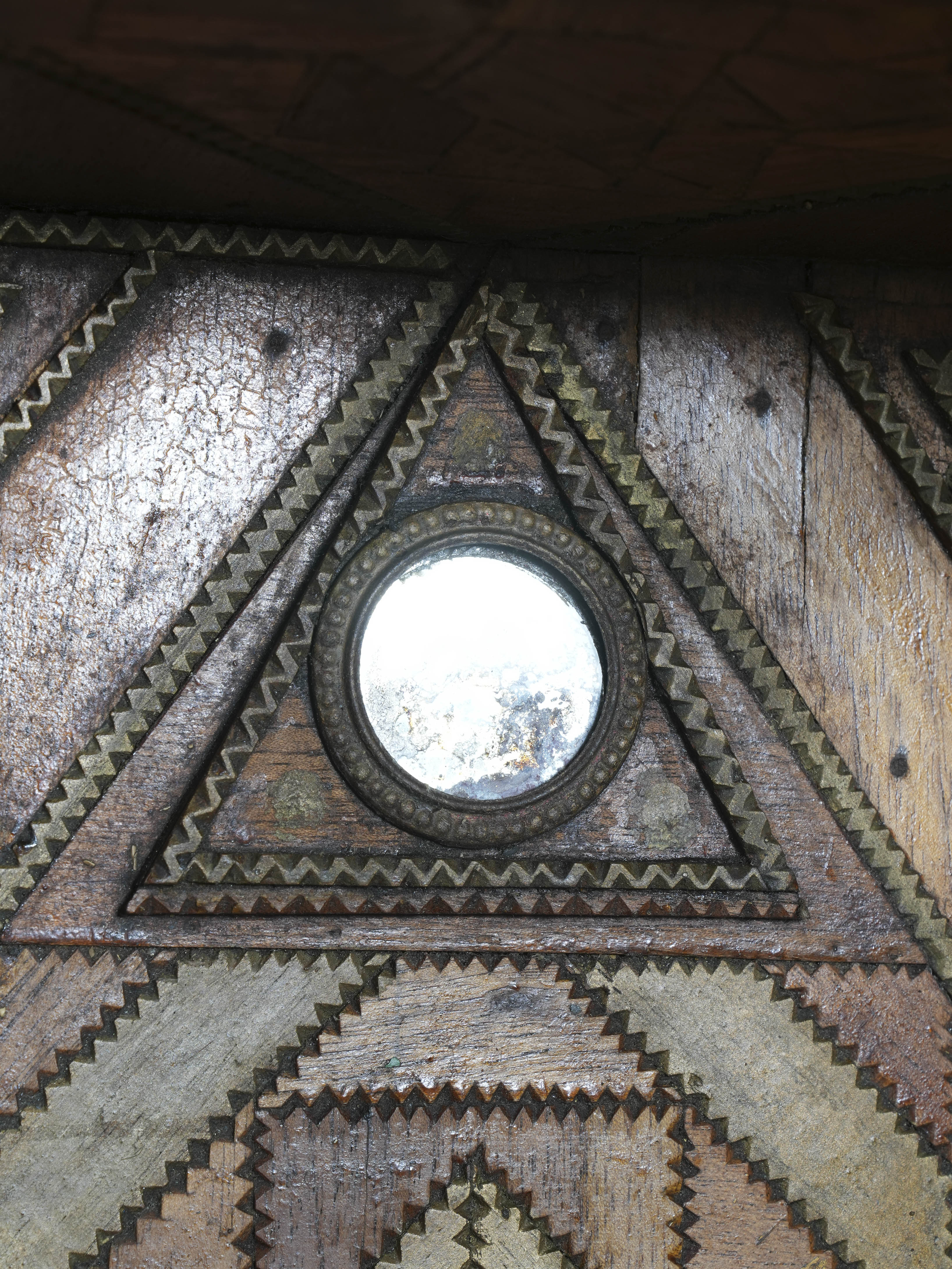 A Glazed Tramp Art Cabinet - Image 9