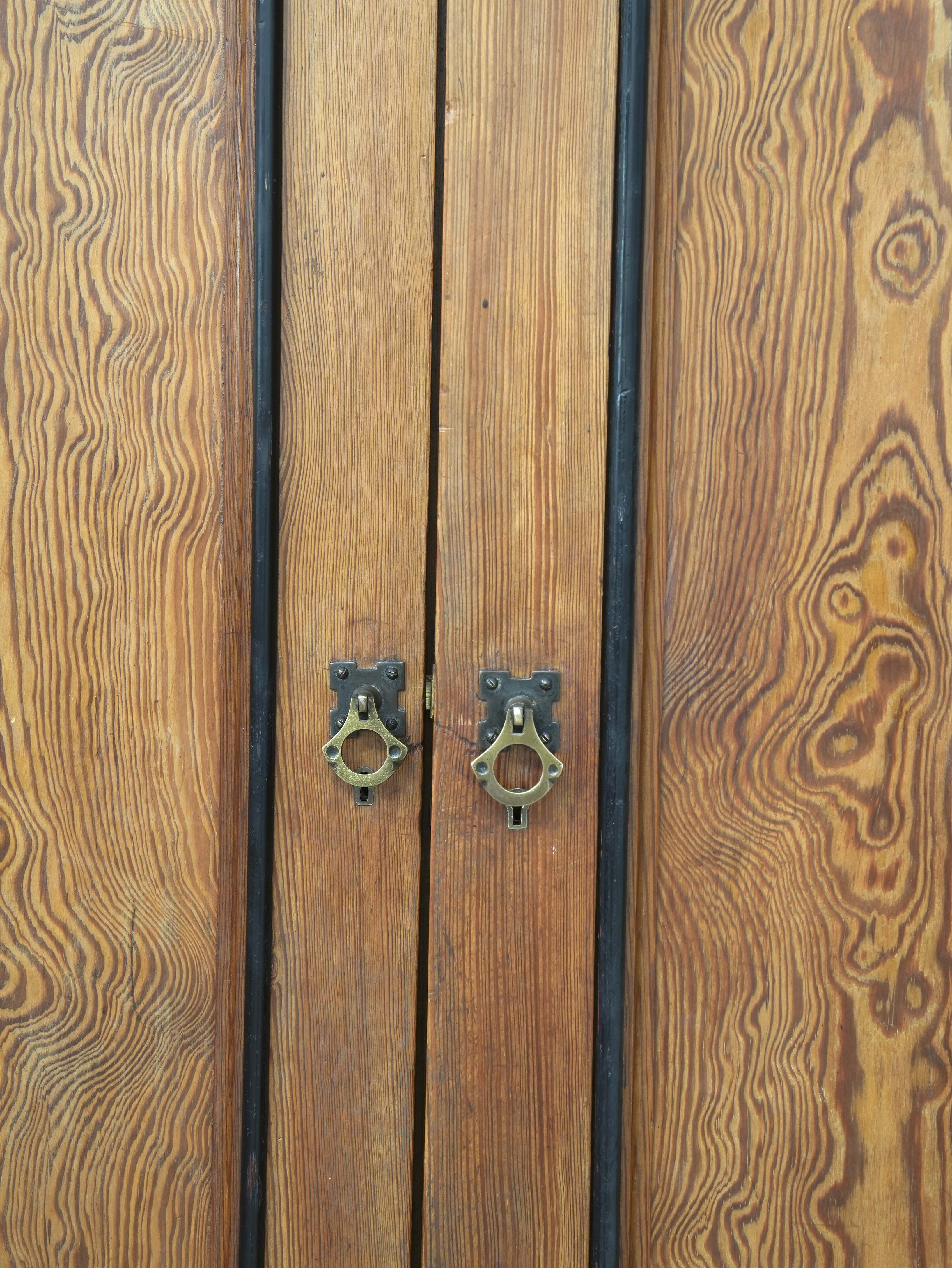 A 19th Century Baltic Pine Breakfront Wardrobe - Image 9